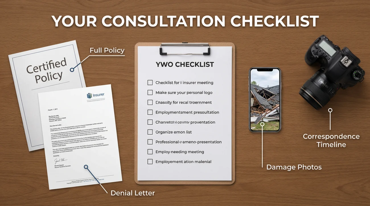 Checklist For Initial Insurance Attorney Consultation