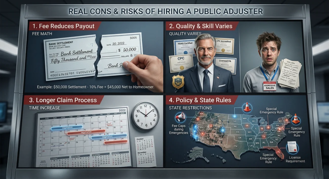 Disadvantages Of Public Adjuster Services