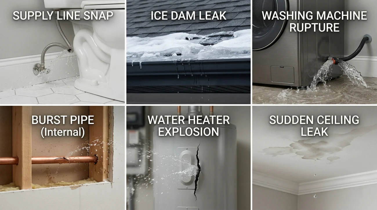 Examples Of Covered Sudden And Accidental Water Damage