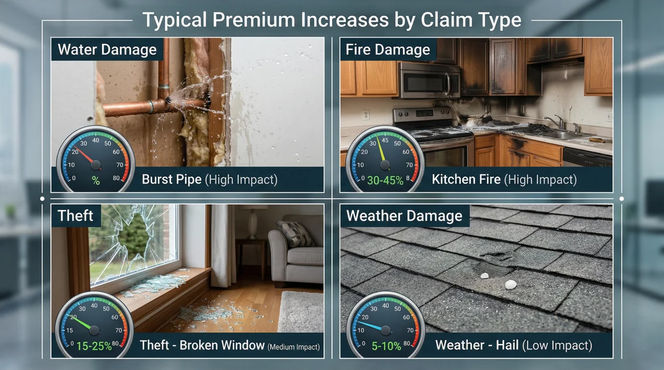 Insurance Rate Impact By Claim Type Comparison