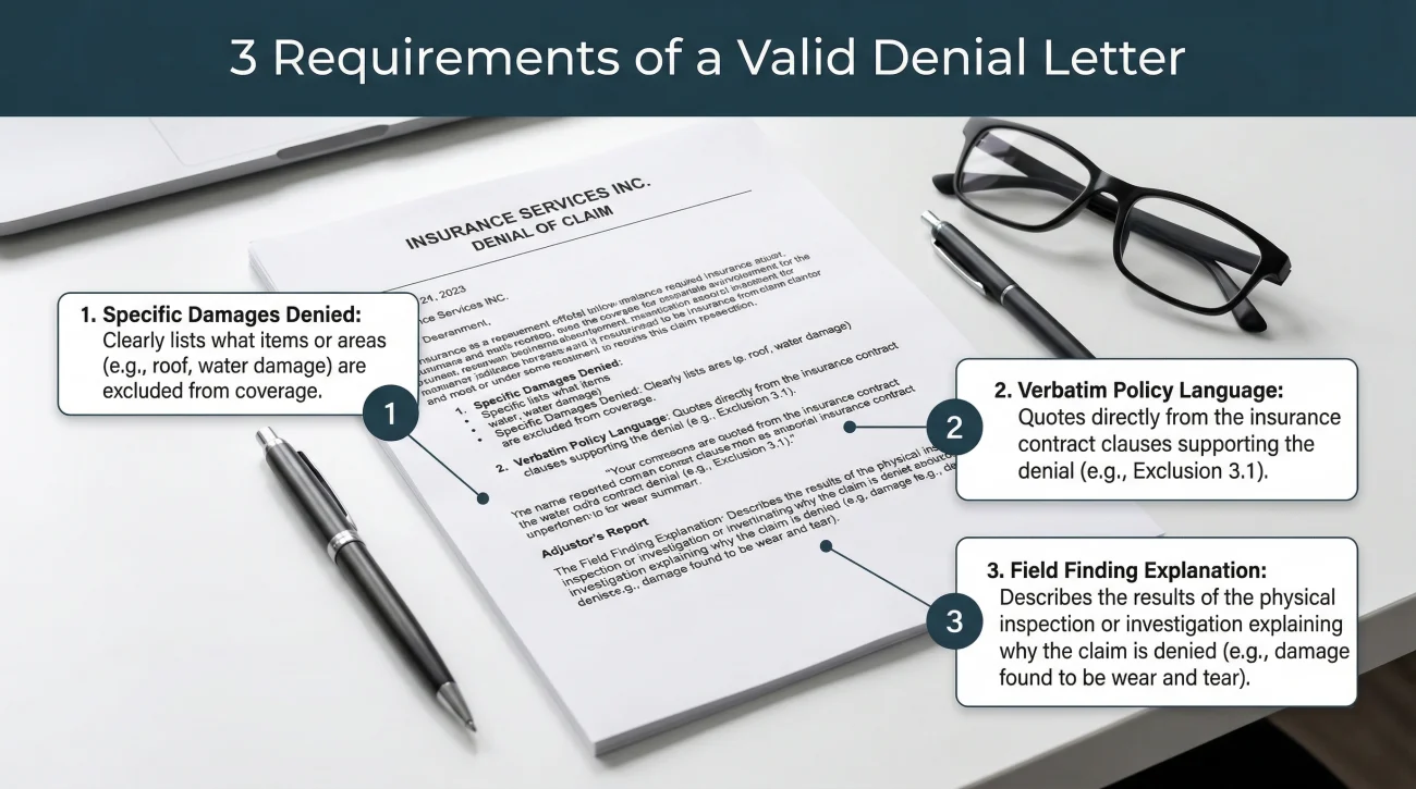 Mandatory Elements Of Insurance Denial Letter