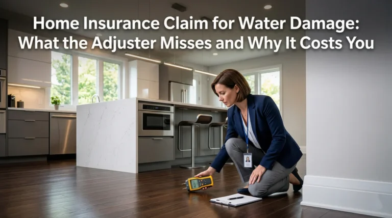 Home Insurance Claim for Water Damage: What the Adjuster Misses and Why It Costs You