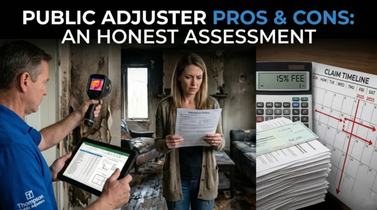 Public Adjuster Pros and Cons: The Honest Assessment Most Homeowners Never See