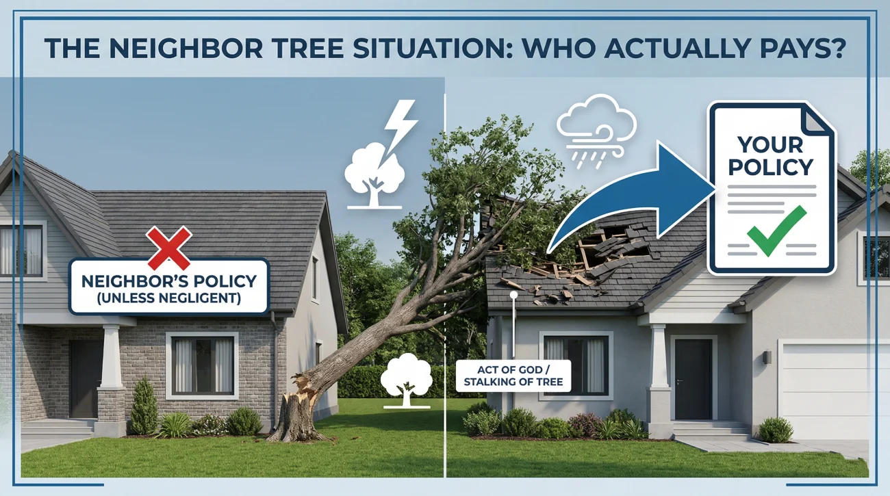 Comparison Of Neighbor Vs Own Homeowners Insurance For Fallen Trees
