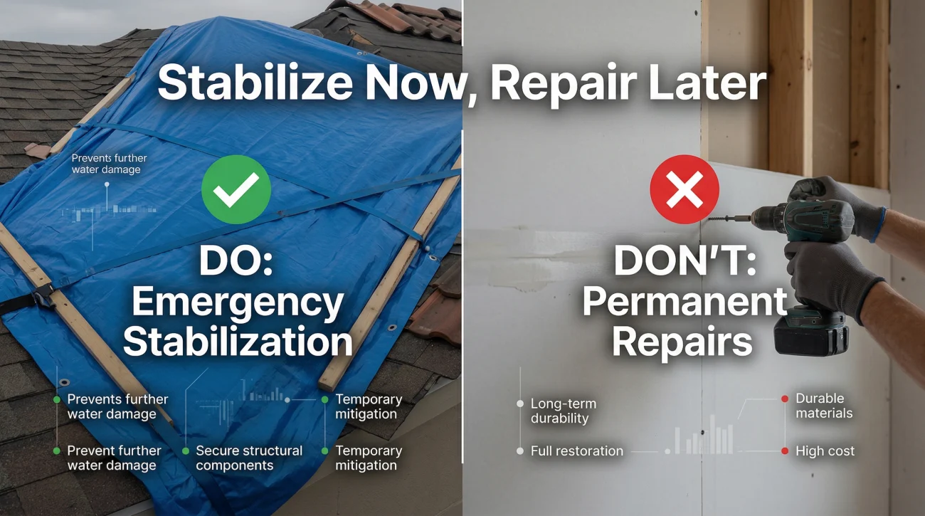 Emergency Stabilization Vs Permanent Repairs Guide
