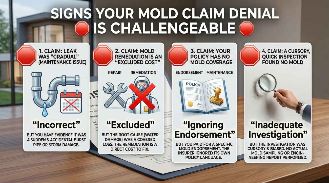Insurance Adjuster Mold Inspection Evidence