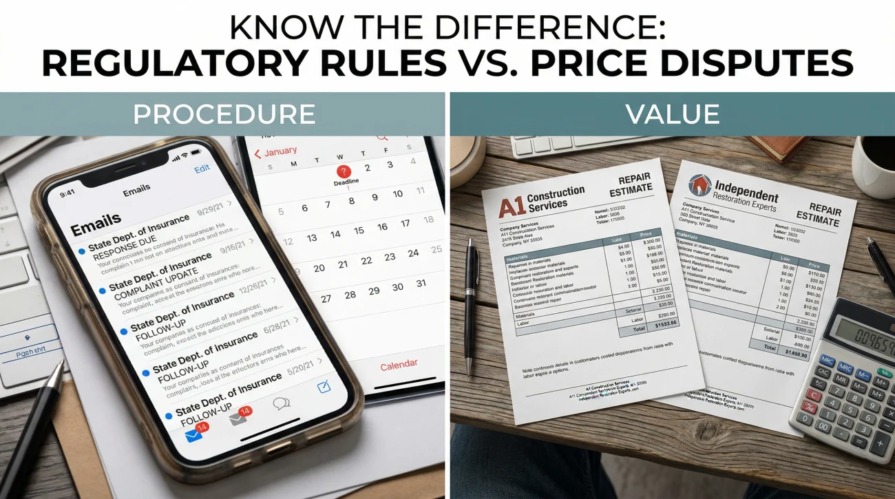 Insurance Procedural Violation Vs Valuation Dispute Comparison