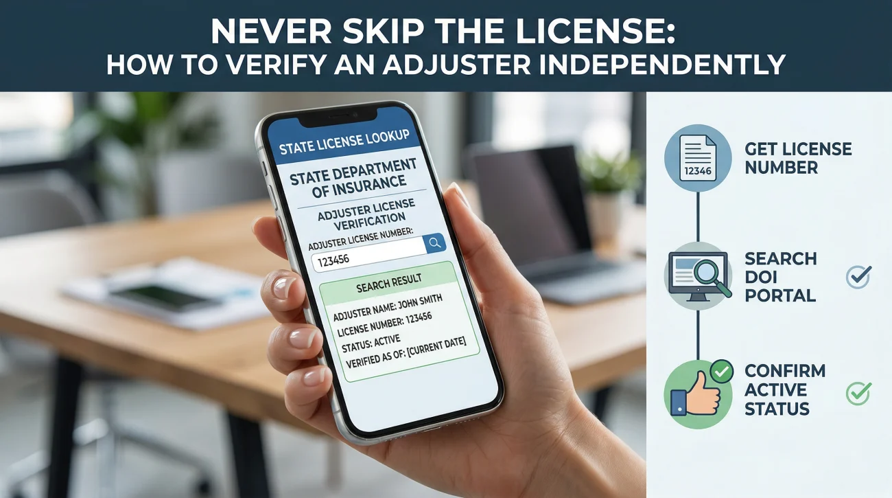 Public Adjuster License Verification Process Steps