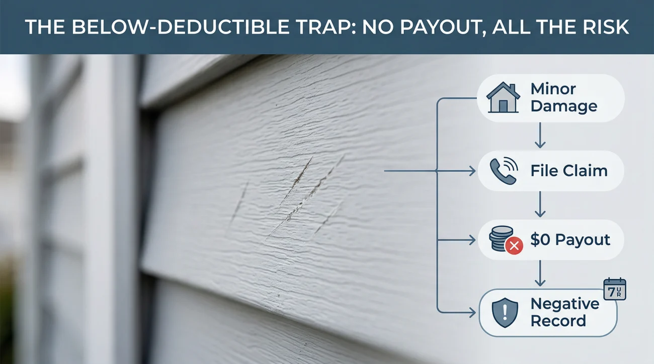Risks Of Filing Claims Below Insurance Deductible
