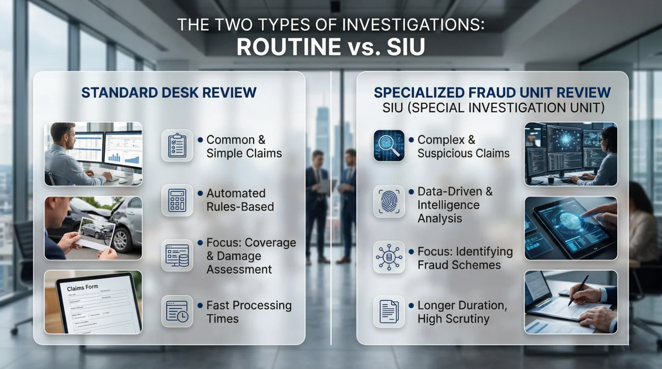 Routine Vs SIU Insurance Investigation Comparison