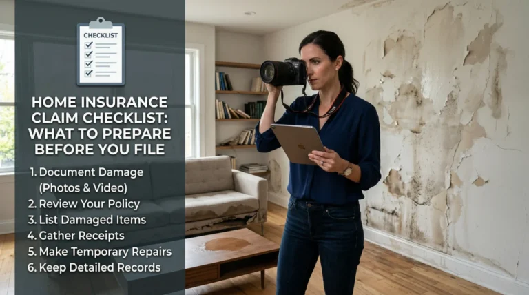 Home Insurance Claim Checklist: What to Prepare Before You File