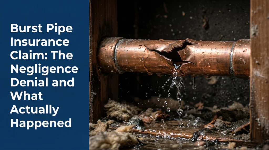 Home Insurance Claim For Burst Pipe