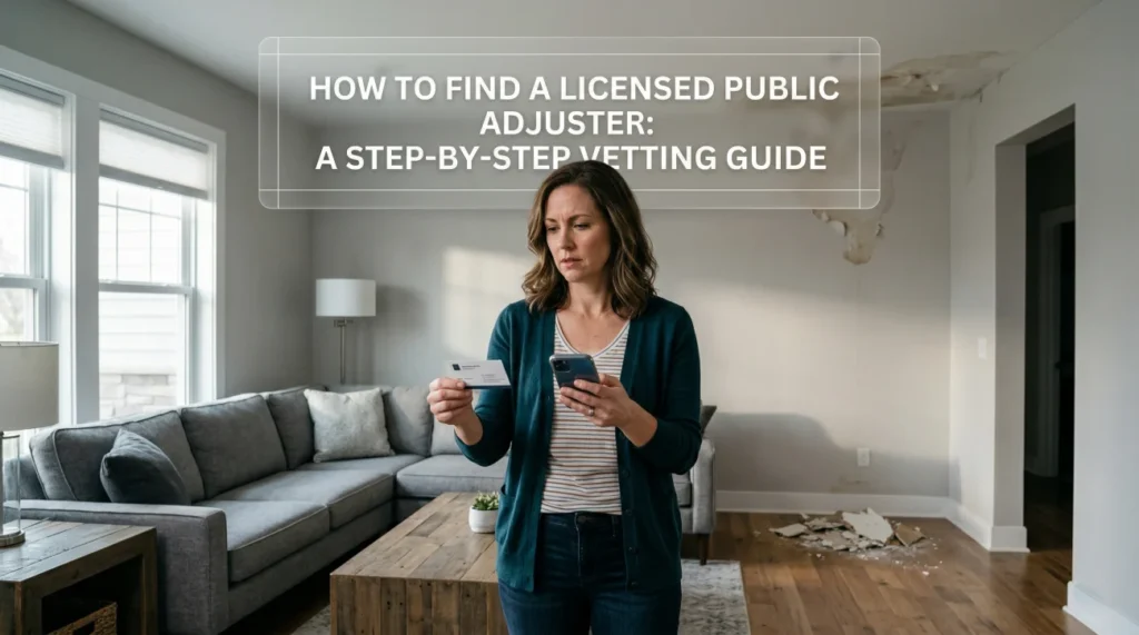 How To Find A Licensed Public Adjuster