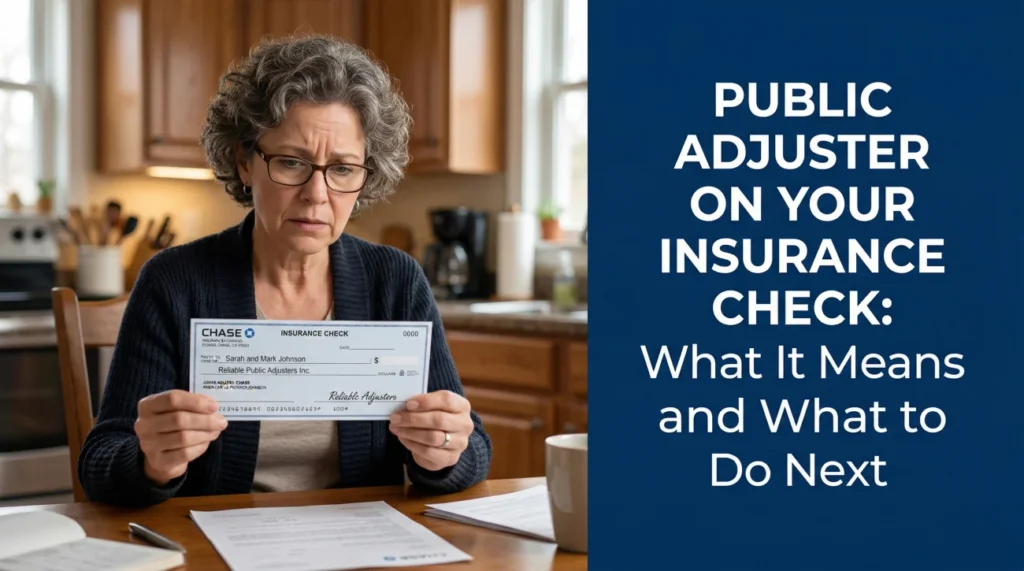 Public Adjuster On Insurance Check 1