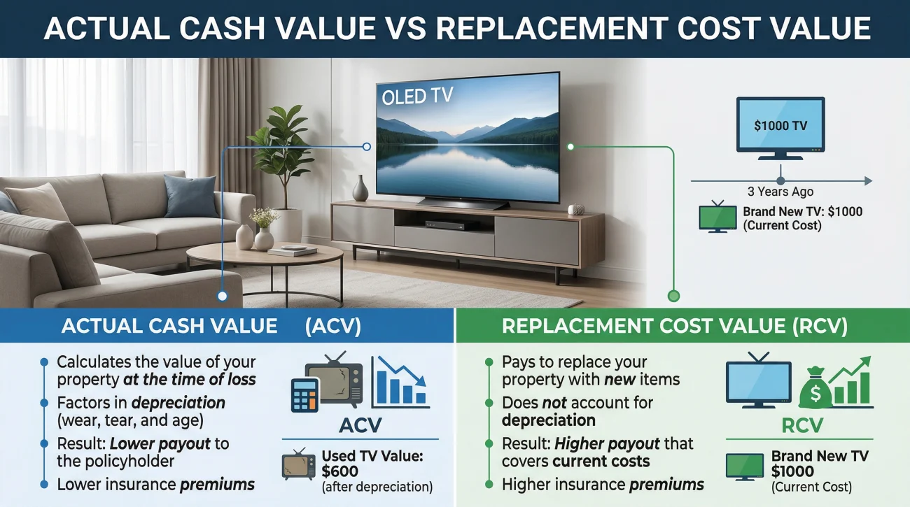 Actual Cash Value Vs Replacement Cost Value