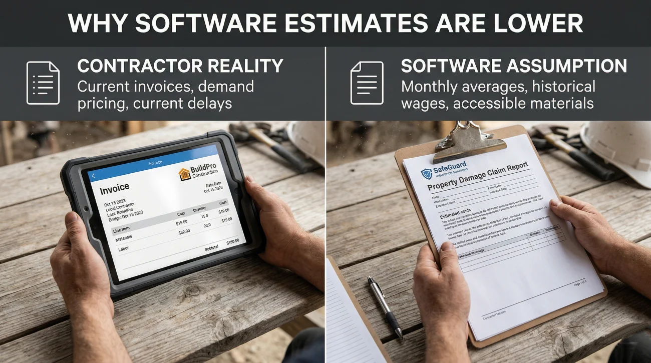 Contractor Quote Vs Software Estimate