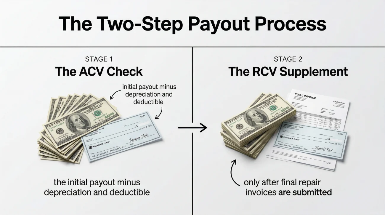 Difference Between Actual Cash Value And Replacement Cost Value Payments