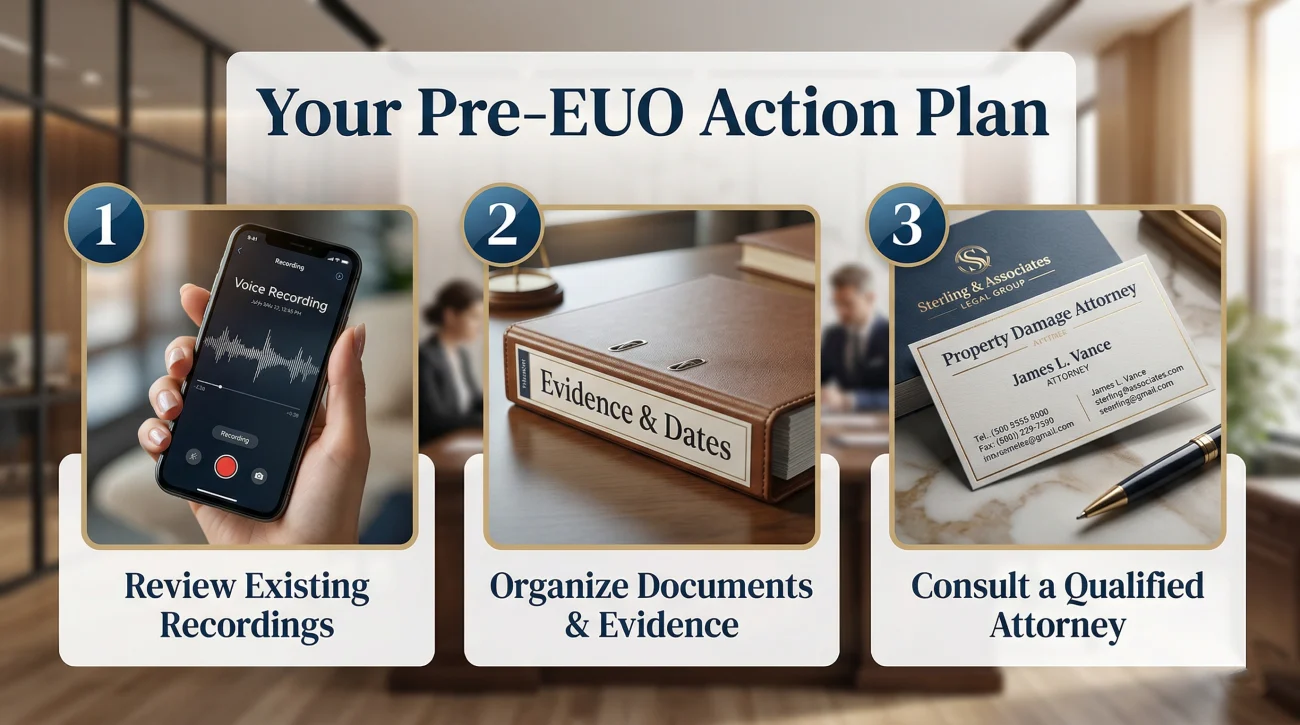 Homeowner Preparation Checklist For Insurance Examination Under Oath