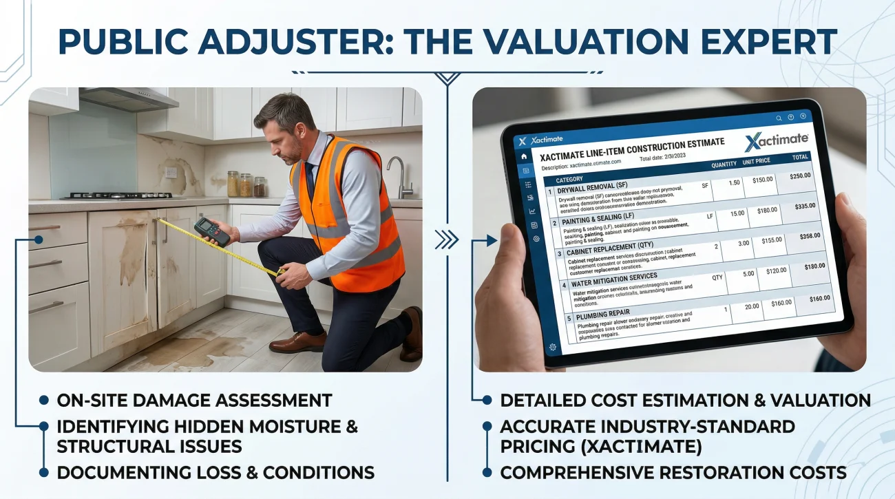 Public Adjuster Using Xactimate Software To Estimate Property Damage