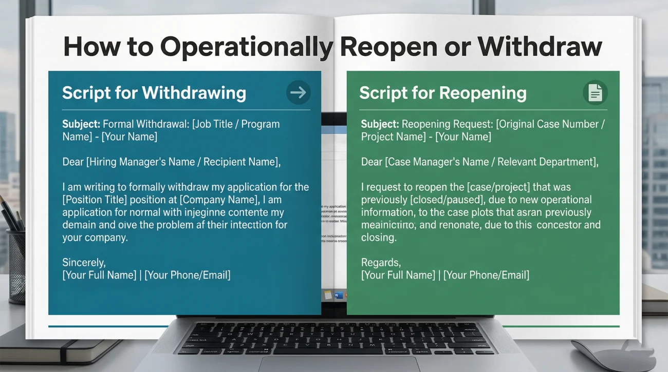 Scripts To Reopen Or Withdraw Your Claim