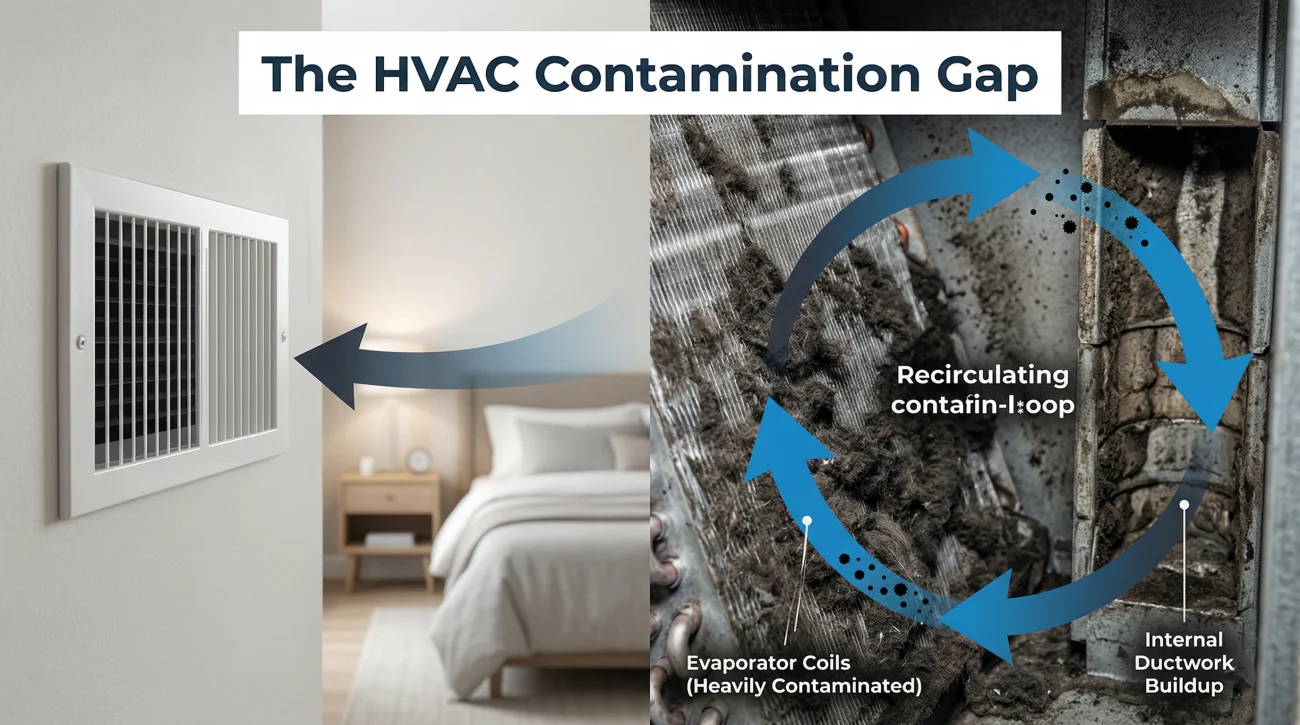 Soot Accumulation In HVAC System And Internal Ductwork