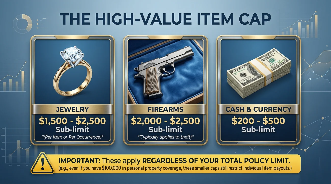 Standard Insurance Sub-limits For Jewelry Firearms And Cash