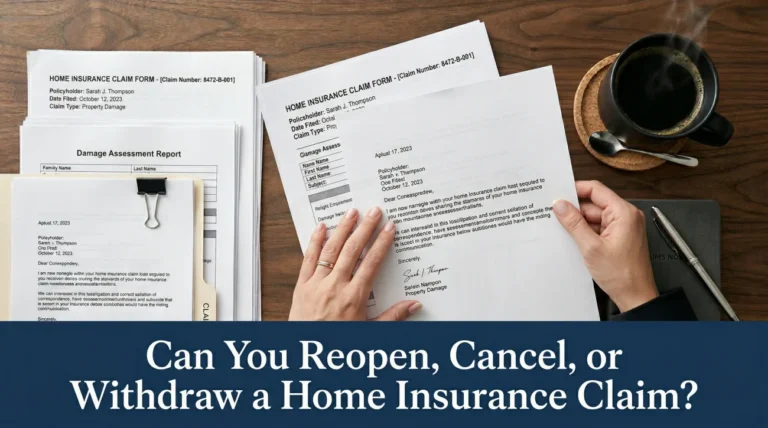 Can You Reopen, Cancel, or Withdraw a Home Insurance Claim?
