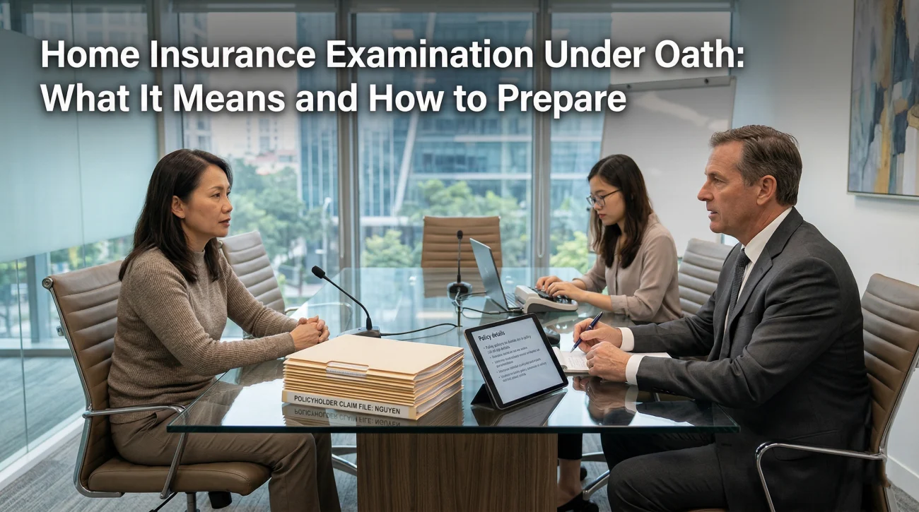 Home Insurance Examination Under Oath