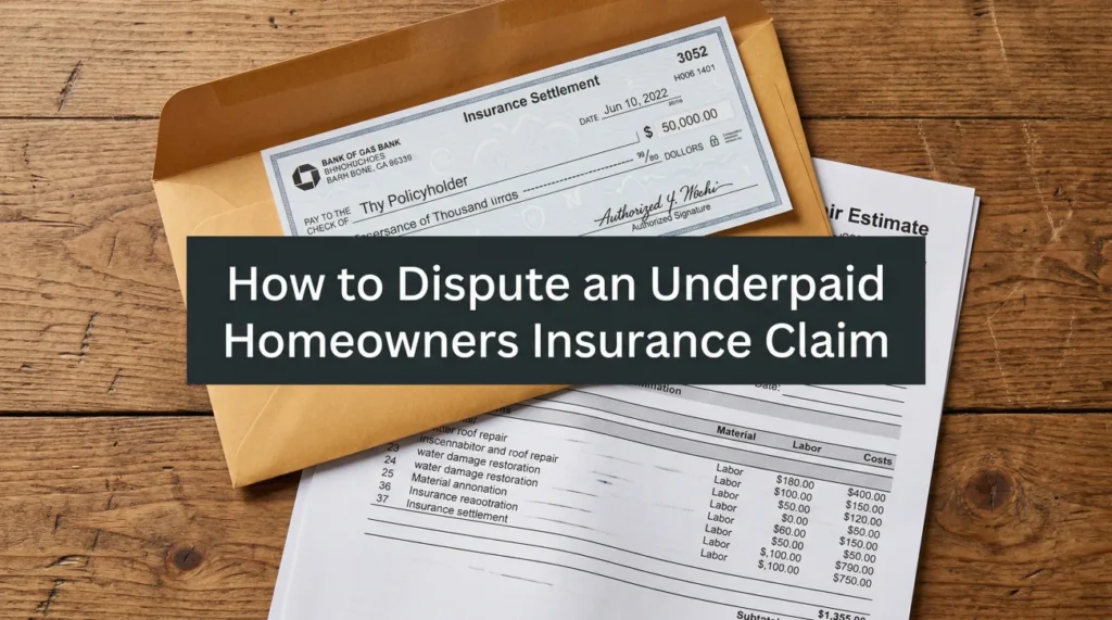 Homeowners Insurance Underpaid Claim
