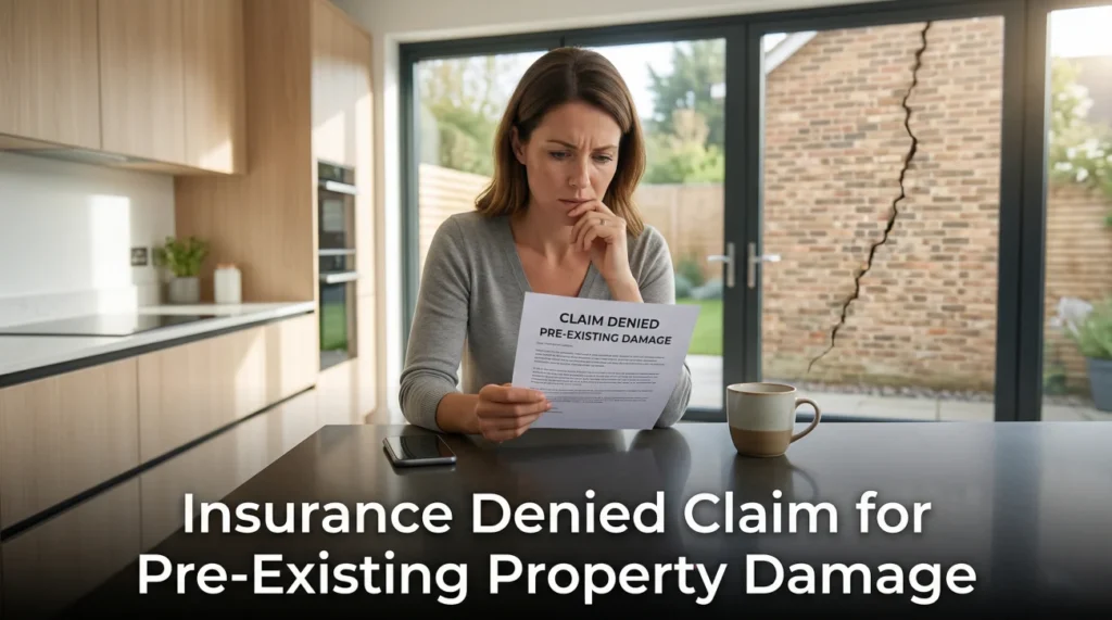 Insurance Denied Claim For Pre-existing Property Damage