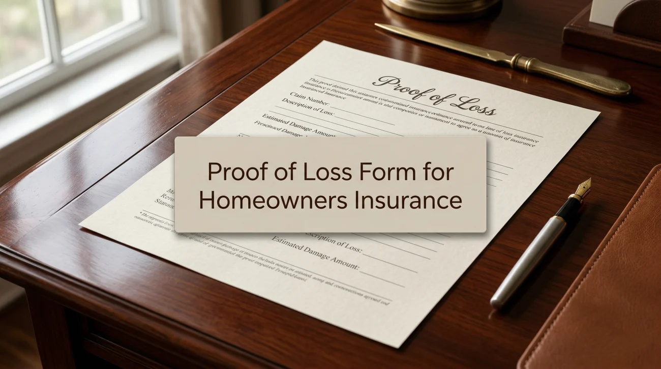 Proof Of Loss Homeowners Insurance