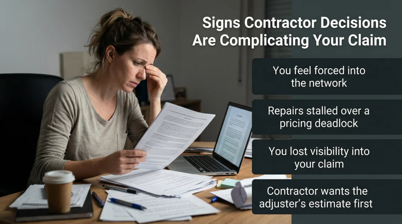 Signs Contractor Decisions Are Complicating Claim